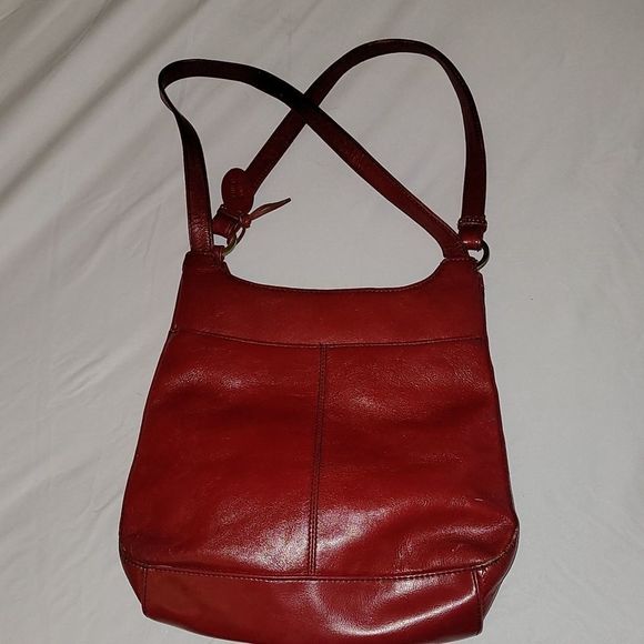 Rolfs Genuine Red Leather Handbag - Picture 2 of 6